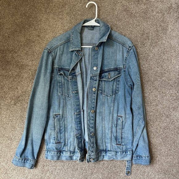 Topshop Moto Oversized Denim Jacket - Picture 1 of 3